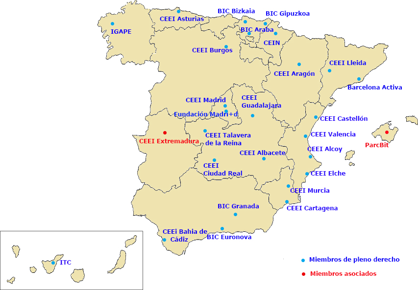 Map of BICs in Spain (ANCES) - ANCES Website (http://bit.ly/2eQtGwY)